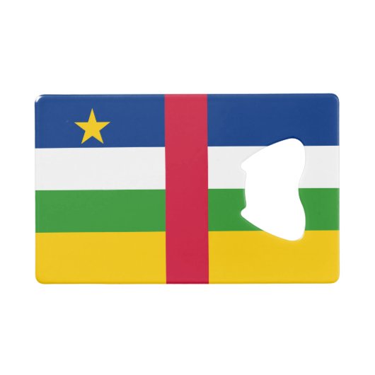 中央アフリカ共和国旗 クレジットカード栓抜き (正面(横))