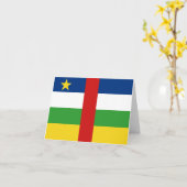 中央アフリカ共和国 フラグ ノートカード (黄色い花)