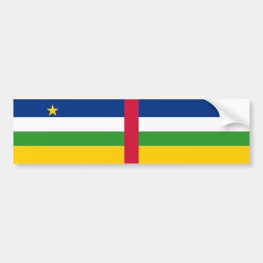 中央アフリカ共和国 フラグ バンパーステッカー (正面)
