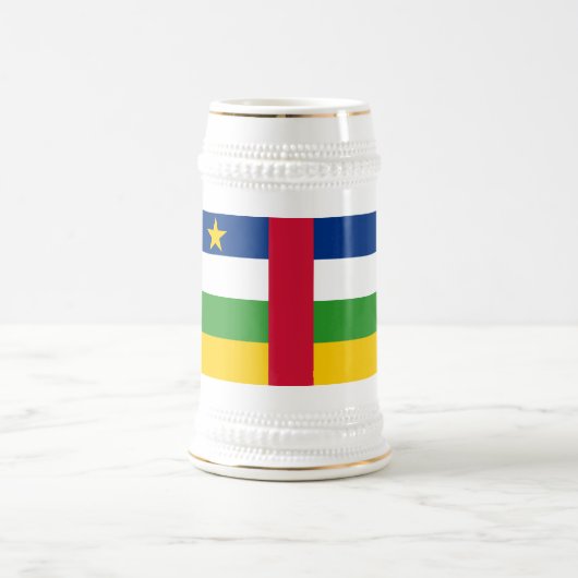 中央アフリカ共和国 フラグ ビールジョッキ (中央)