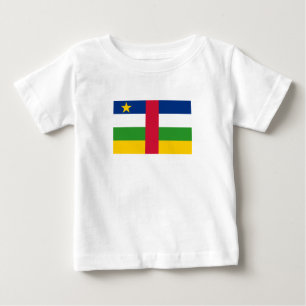 中央アフリカ共和国 フラグ ベビーTシャツ