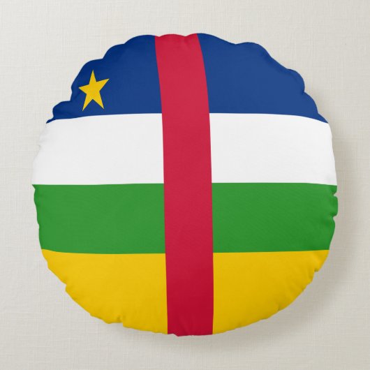 中央アフリカ共和国 フラグ ラウンドクッション (正面)