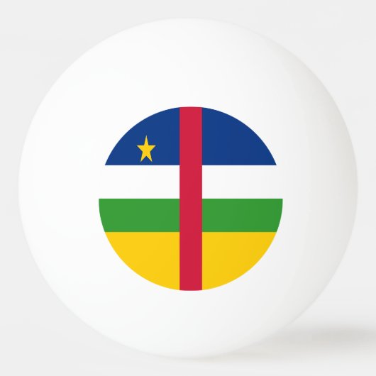 中央アフリカ共和国 フラグ 卓球ボール (正面)
