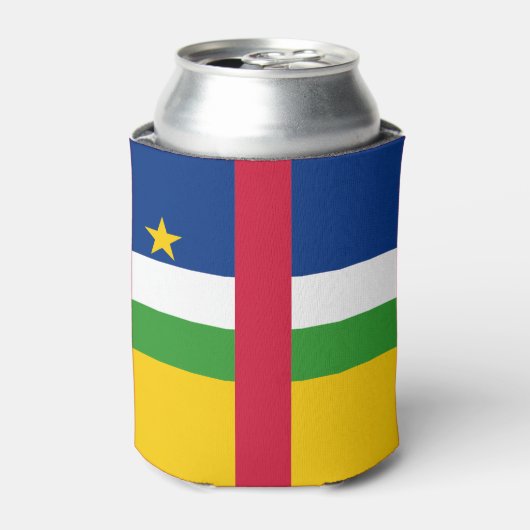 中央アフリカ共和国 フラグ 缶クーラー (缶正面)