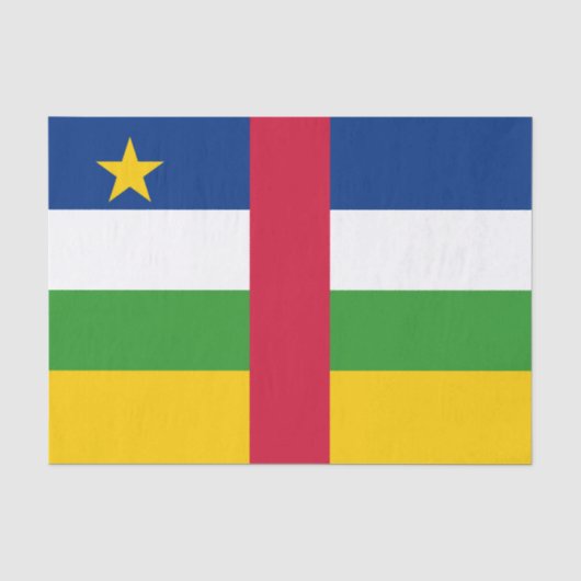 中央アフリカ共和国 フラグ 薄葉紙 (正面)