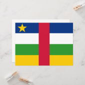 中央アフリカ共和国(CAR)国旗 カード (正面/裏面インサイチュ)