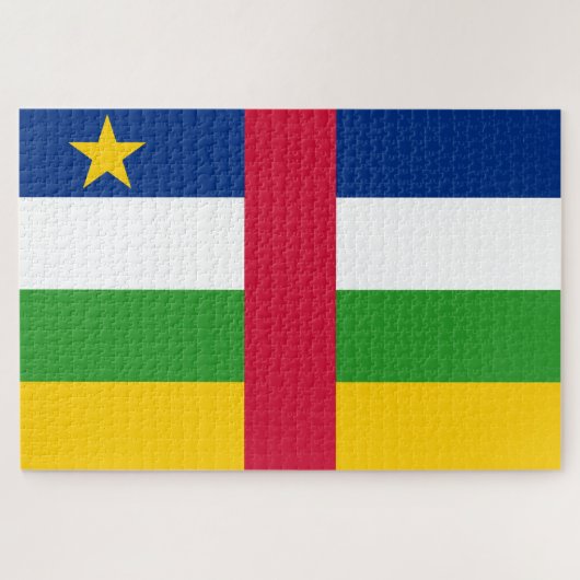 中央アフリカ共和国(CAR)国旗 ジグソーパズル (横)