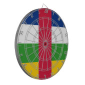 中央アフリカ共和国(CAR)国旗 ダーツボード (正面左)