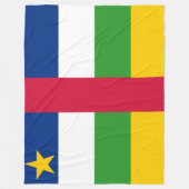 中央アフリカ共和国(CAR)国旗 フリースブランケット (正面)