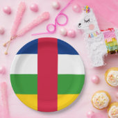 中央アフリカ共和国(CAR)国旗 ペーパープレート (パーティー)