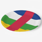 中央アフリカ共和国(CAR)国旗 ペーパープレート (アングル)