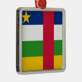 中央アフリカ共和国(CAR)国旗 メタルオーナメント (右)