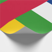 中央アフリカ共和国(CAR)国旗 ラッピングペーパー (角)