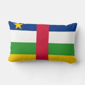 中央アフリカ共和国(CAR)国旗 ランバークッション (裏面)