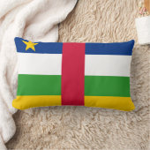 中央アフリカ共和国(CAR)国旗 ランバークッション (ブランケット)