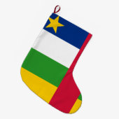 中央アフリカ共和国(CAR)国旗 ラージクリスマスストッキング (正面 (吊り時))
