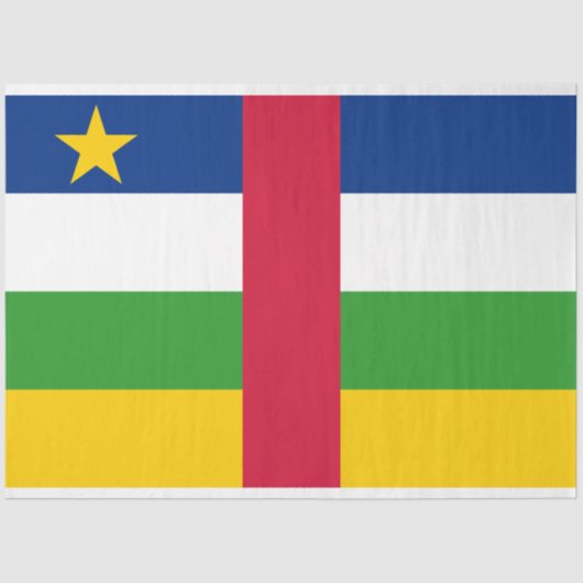 中央アフリカ共和国(CAR)国旗 薄葉紙 (正面)