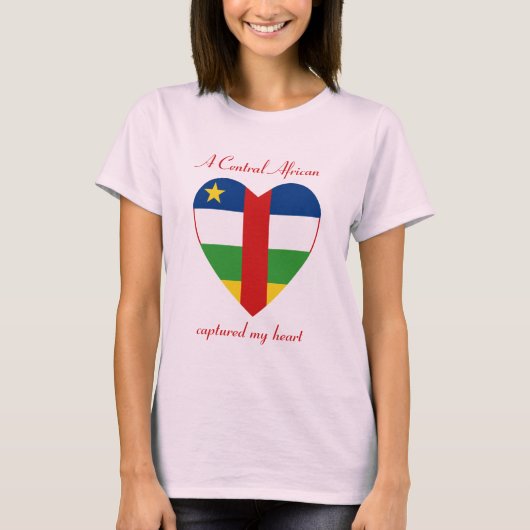中央アフリカ国旗 スウィートハートTシャツ Tシャツ (正面)