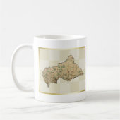 中央アフリカ旗+地図マグ コーヒーマグカップ (左)