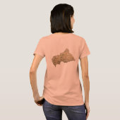 中央アフリカ旗+地図Tシャツ Tシャツ (裏面フル)