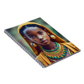 中央アフリカ民族出身の美しい女の子、彼女 ノートブック (右側)