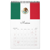 中央アメリカおよびカリブの15 Mo旗 カレンダー (1月 2027)