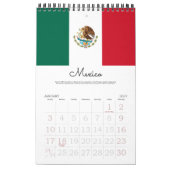 中央アメリカおよびカリブの18 Mo旗 カレンダー (1月 2027)