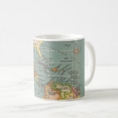 中央アメリカとカリブ海のカラフルな地図マグ コーヒーマグカップ (正面右)