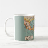 中央アメリカとカリブ海のカラフルな地図マグ コーヒーマグカップ (左)