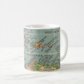 中央アメリカとカリブ海地図マグ コーヒーマグカップ (正面右)