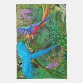 中央アメリカのジャングルの台所タオルのコンゴウインコ キッチンタオル (縦)