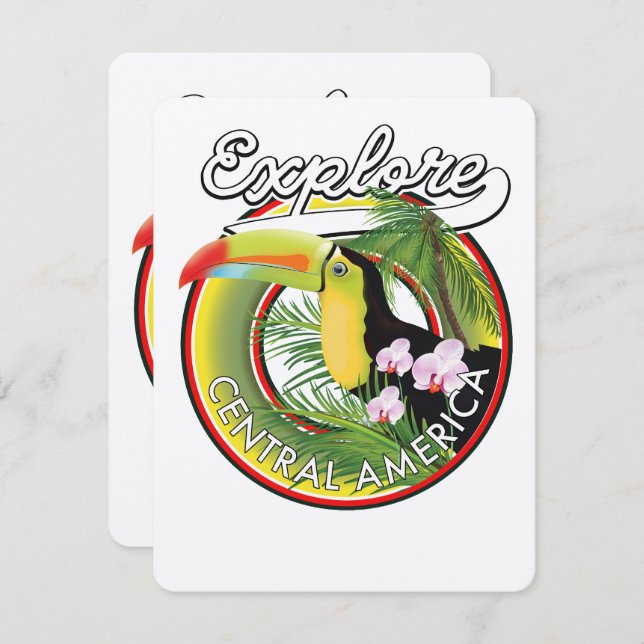 中央アメリカのロゴを探索する。 (正面/裏面)