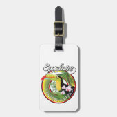 中央アメリカのロゴを探索する。キャンバス印刷 ラゲッジタグ (正面縦)