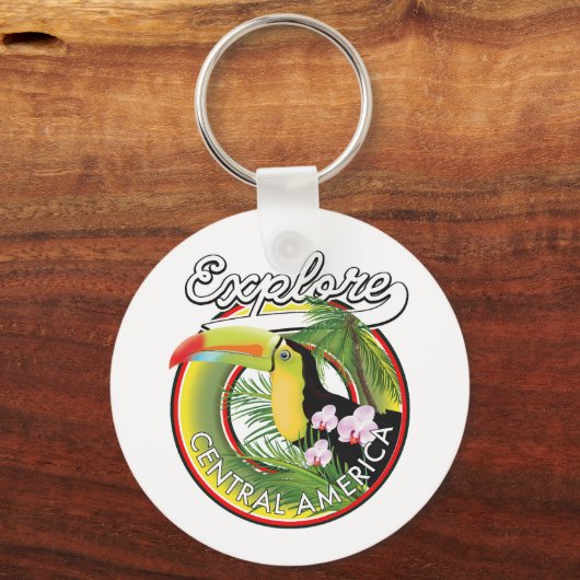 中央アメリカのロゴを探索する。 キーホルダー (正面)