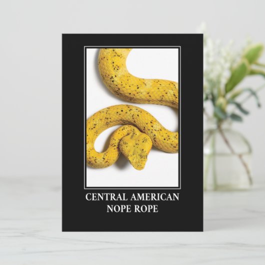 中央アメリカのロープ – ビパースネークの危険 招待状 (スタンド正面)