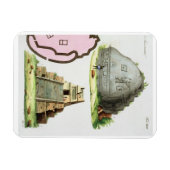 中央アメリカの古美術、2つの詳細 マグネット (横)