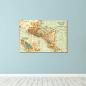 中央アメリカパノラママップセントラルアメリカ2 キャンバスプリント (インサイチュ (ウッドフロア))