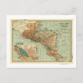 中央アメリカパノラママップセントラルアメリカ2 ポストカード (正面)
