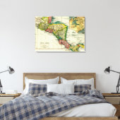 中央アメリカパノラママップセントラルアメリカ キャンバスプリント (インサイチュ (寝室))
