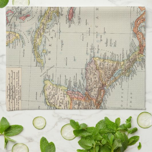 中央アメリカ2 キッチンタオル (折り畳み)