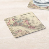 中央アメリカ5 スクエアペーパーコースター (アングル)