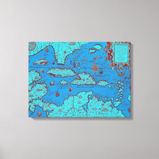 中央アメリカ（「アメリカOccidentalis」） キャンバスプリント (正面)