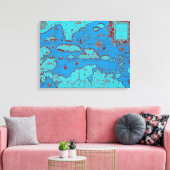 中央アメリカ（「アメリカOccidentalis」） キャンバスプリント (インサイチュ (リビング))