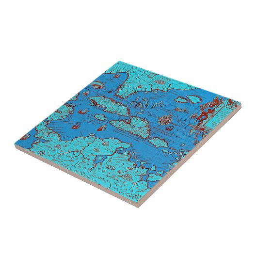 中央アメリカ(「アメリカOccidentalis」) タイル (側面)