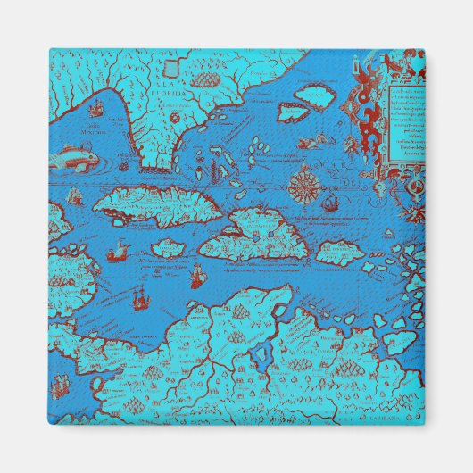 中央アメリカ（「アメリカOccidentalis」） マグネット (正面)