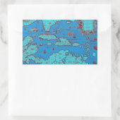 中央アメリカ（「アメリカOccidentalis」） 長方形シール (バッグ)