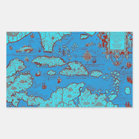 中央アメリカ（「アメリカOccidentalis」） 長方形シール (正面)