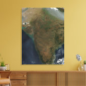 中央インドの衛星観測 キャンバスプリント (インサイチュ (リビング))