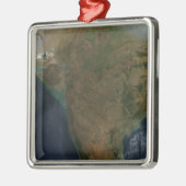 中央インドの衛星観測 メタルオーナメント (左)