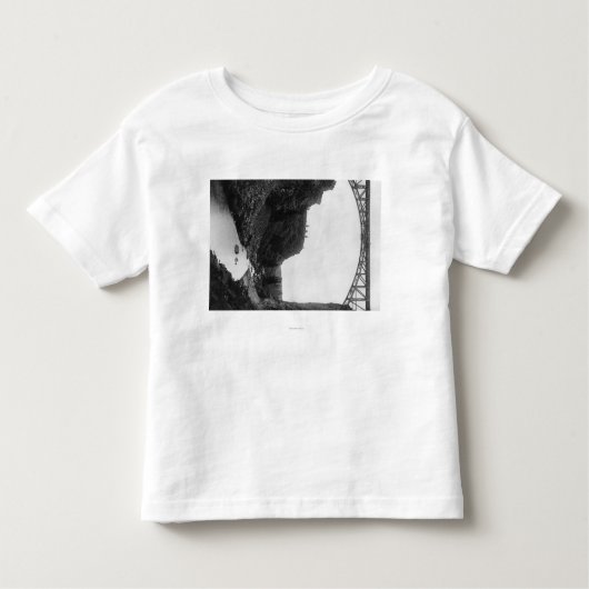中央オレゴンPhotograpの曲がった川橋 トドラーTシャツ (正面)